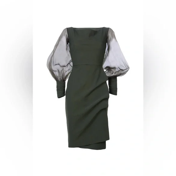 la petite robe di Chiara Boni | Dresses | La Petite Robe Di Chiara Boni  Military Green Midi Dress Size 4 | Poshmark
